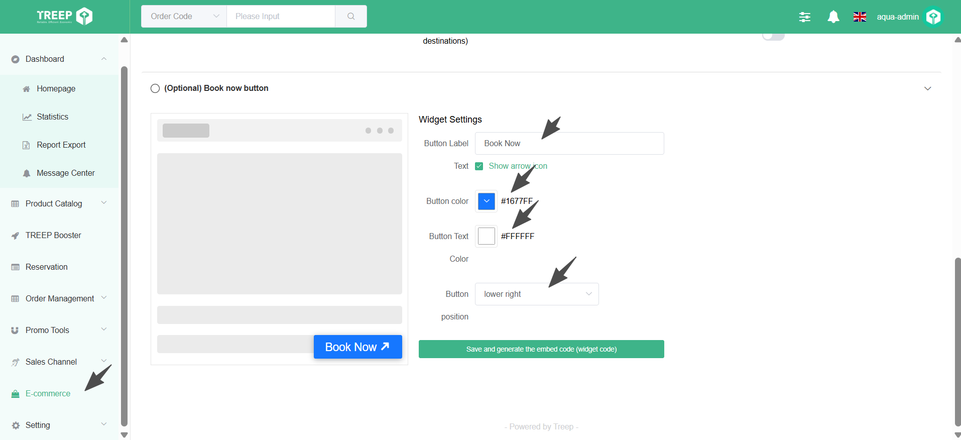 Tour Reservation Software Settings and Generate Your Tour Reservation Software’s Code