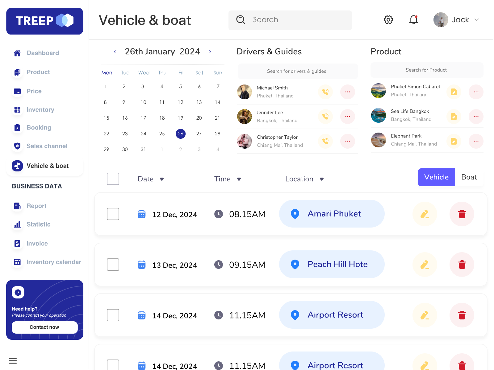 TREEP Operation interface of Tour Management Software.png